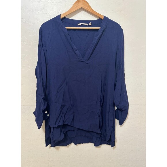 Soft Surroundings Tops - Soft Surroundings Womans Tunic Top Size‎ XL High Low 3/4 Sleeve Boho Lagenlook